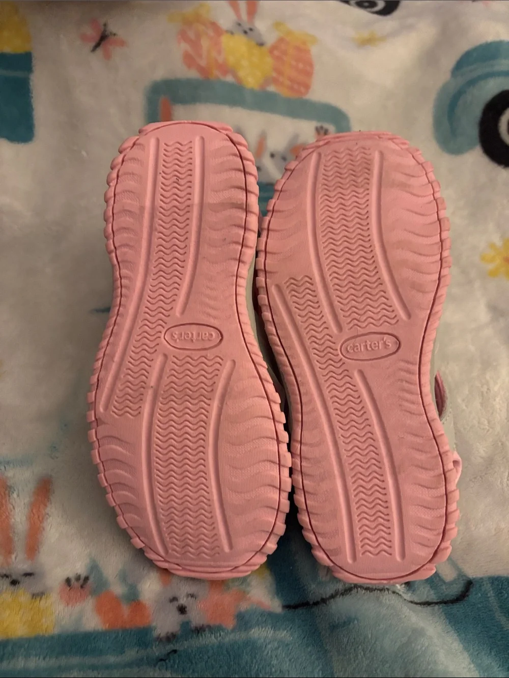 Carters Girls Kids Light Pink & Gray Active Sandals